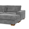thumbnail image 6 of Isabella Sectional Sofa Corduroy Velvet with two Ottomans in Dark Gray Color, 6 of 9