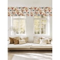 thumbnail image 3 of Flowers Butterfly Window Valance, Leaf Floral 2 Pack Decorative Curtain for Small Windows, Light Filtering Valance with 3” Rod Pocket, 54"W x 18"L, 3 of 9
