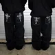 thumbnail image 2 of Y2K, pantalones vaqueros rectos con patrón de calavera y bolsillo clásico retro a la moda, pantalones sueltos de mezclilla de pierna ancha lavados góticos americanos de verano, 2 of 5
