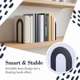 thumbnail image 2 of REGALWOVEN Decorative Metal Bookends, Compact Hollow Book Ends for Shelves, Non-Skid Book Decor, 2Pcs or 6Pcs Black Square Bottom 5.5"L x 3.7"W x 2.2"H,2Pcs, 2 of 5