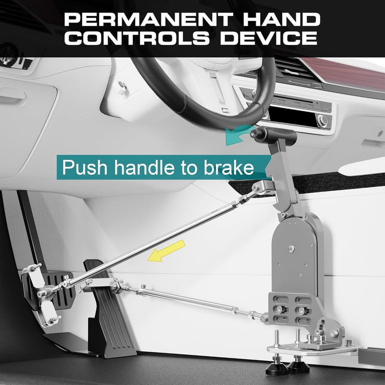 OceanicEcho Handicap Driving Hand Controls, CNC-Machined Push/Pull