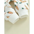 thumbnail image 7 of Jxzom Baby Girl Boy Easter Outfit Carrot Print Zipper One Piece Bunny Ear Hooded Romper Jumpsuit My First Easter Outfit, 7 of 7
