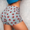 thumbnail image 4 of Kdxio Hand Drawn Strawberry Print Workout Shorts for Women Seamless Soft Smooth Gym Yoga Scrunch Active Shorts, 4 of 9