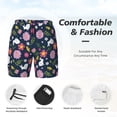 thumbnail image 5 of Fotbe Floral Rabbit Men’s Swim Trunks Quick Dry Swim Shorts Board Shorts with Mesh Lining-3X-Large, 5 of 9
