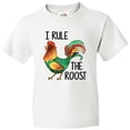 thumbnail image 3 of Inktastic Farmer I Rule the Roost Rooster Youth T-Shirt, 3 of 5