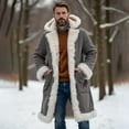 thumbnail image 5 of Txeol Mens Winter Coat Warm Thick Sherpa Fleece Lined Parka Long Hooded Jacket Outdoor Overcoat with Pockets,Gray,XXL, 5 of 7