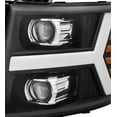 thumbnail image 2 of AlphaRex Base Model Black Fit 07-13 Chevy Silverado 1500/07-14 Silverado 2500HD/3500HD Switchback DRL/Signal LED Tube Dual Projector Headlights, 2 of 7