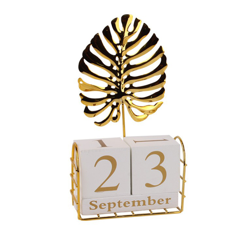 Diy Calendar Desk Calendar Solid Wood Square Digital Perpetual Calendar