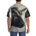 thumbnail image 3 of Kdxio Men's Hawaiian Shirt for Men Short Sleeve Shirt Mystical Bull in Fog Summer Casual Holiday Beach Button Down T-Shirts, 3 of 5