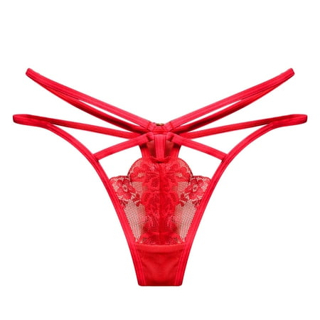 Yuhangmm Women Thong Sexy Panties Thong Lace Pants Ladies Briefs Underwear Bodysuit Lingerie for Women with Support