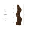 thumbnail image 5 of Yowos Corner Bookshelf, 5 Tier Walnut Bookcase Modern Wavy Wall Shelf Small Storage Rack Stylish Accent for Small Space, Plant Stand, 5 of 10