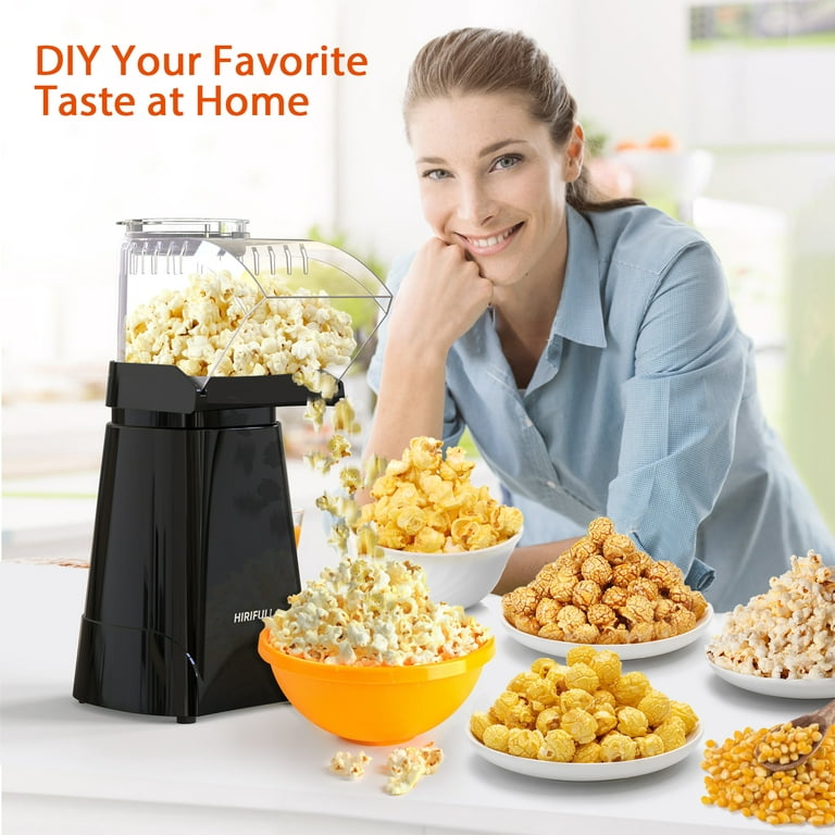 HIRIFULL Hot Air Popcorn Machine, Household Popcorn Maker for