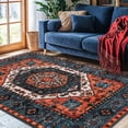 thumbnail image 3 of Sonoro Kate 4x6 Area Rugs for Living Room Bedroom, Non Slip Boho Machine Washable Indoor Floor Carpet, Red-Blue, 3 of 8