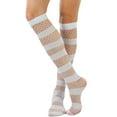 thumbnail image 7 of ToBeInStyle Women's Spandex Knee High Socks with Stripes - White - One Size, 7 of 7