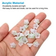 thumbnail image 3 of Uxcell 500Pcs 0.3x0.5" Acrylic Frosted Flower Beads Trumpet Flower Beads, Green Pink, 3 of 6