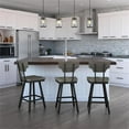 thumbnail image 2 of Amisco Ferguson 25.25" Distressed Wood Swivel Counter Stool in Gray/Black, 2 of 9