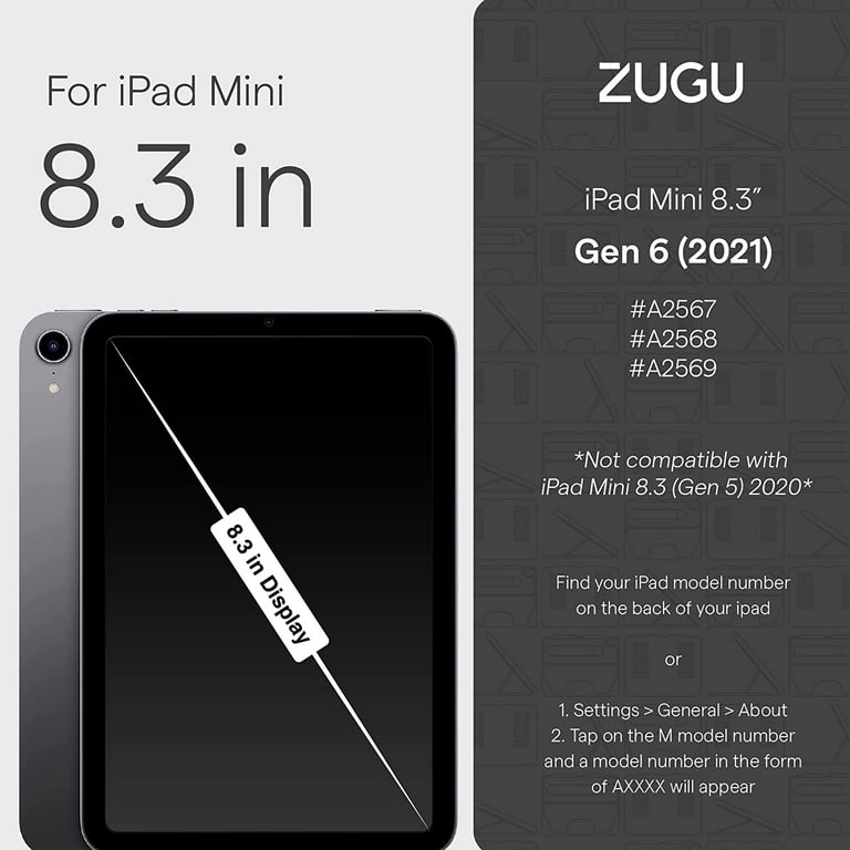 Zugu Protective Case for iPad Mini 6 2021, Apple Pencil Zugu Protective Case for iPad Mini 6 2021, Apple Pencil