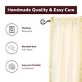 thumbnail image 4 of Cream Rod Pocket  Sheer Sari Curtain / Drape / Panel   - 80W x 63L - Pair, 4 of 4
