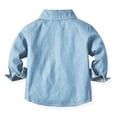 thumbnail image 5 of Splozh Kids Denim Jacket Long Sleeve Boys Long Sleeved Jacket Fashionable and Thin Denim Long Sleeved Casual Jacket Blue,3-4 Years, 5 of 7
