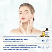 HIQILI Sandalwood Essential Oil, 100mL Premium Oil for Diffuser, Skin, Hair, Candles & Soaps Making