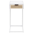 thumbnail image 3 of Amherst 1-drawer Radio Weave Cane Metal Side Table White, 3 of 8