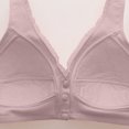 thumbnail image 5 of Qwertyu Daisy Bras for Older Women Front Closure No Wire Comfortable Convenient Buckle Bra Comfy Everyday Bra Pink 42, 5 of 6