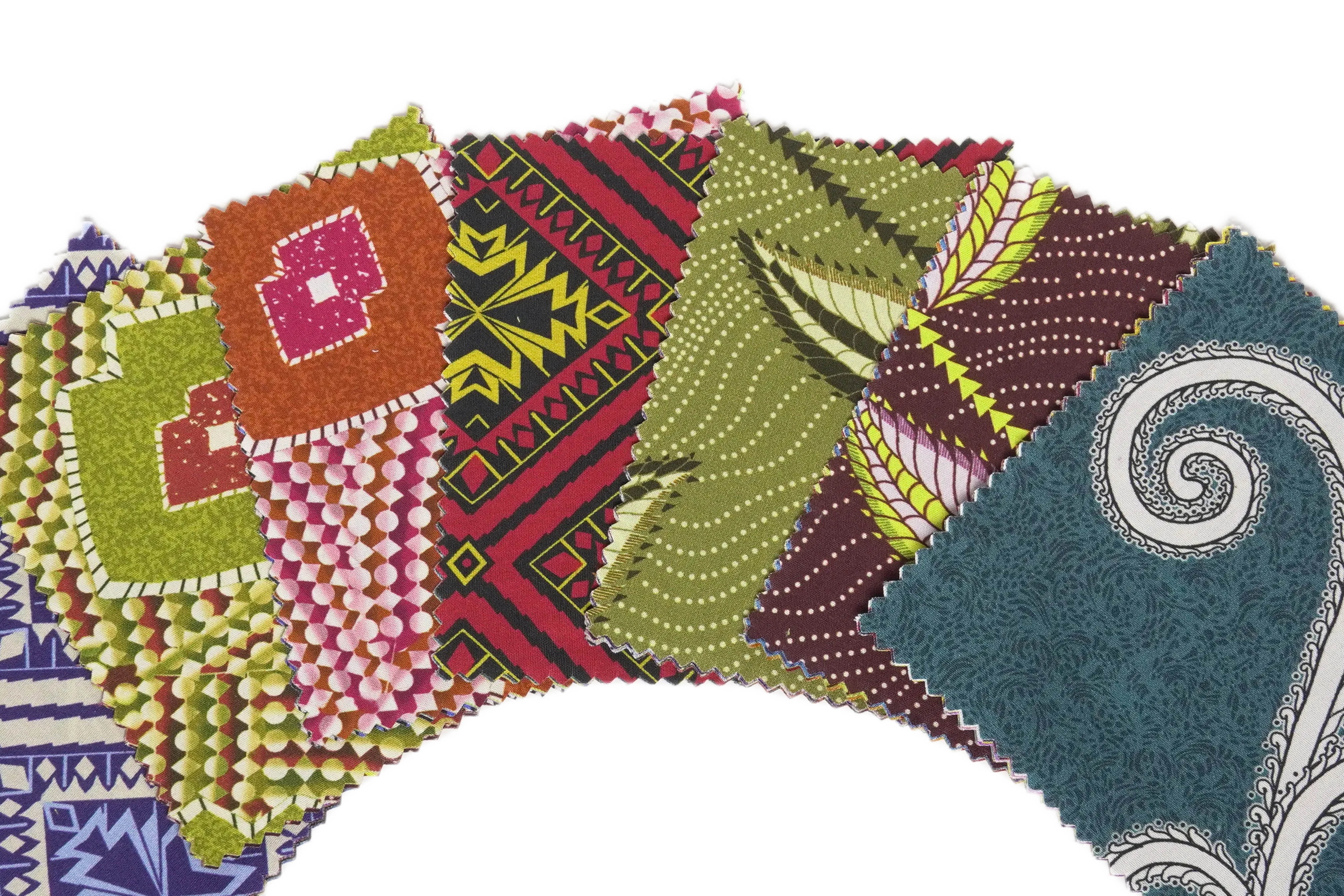 Soimoi Precut 10-inch African Floral Prints Cotton Fabric Bundle Quilting Squares Charm Pack DIY Patchwork Sewing Craft