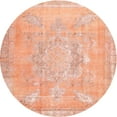 thumbnail image 1 of Ahgly Company Indoor Round Contemporary Mango Orange Abstract Area Rugs, 6' Round, 1 of 6