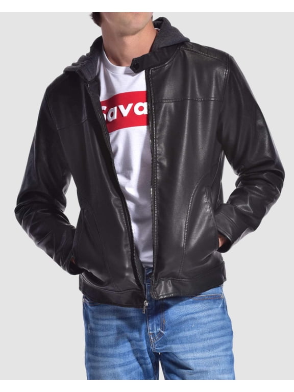 RING OF FIRE Young Mens Premium Faux Leather Pu Jackets Size Up To XL