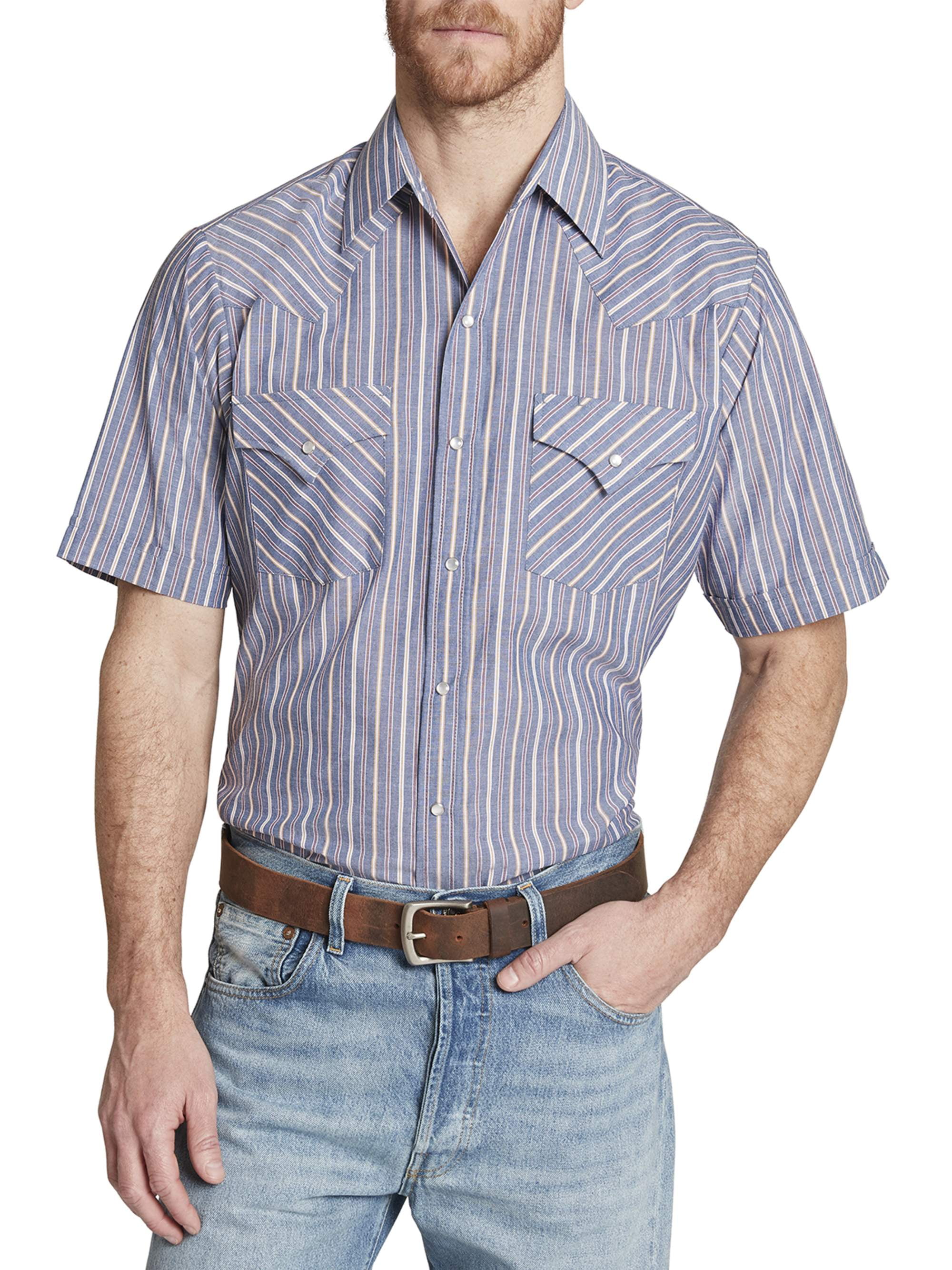 Ely Cattleman - Ely Cattleman Men's Short Sleeve Stripe Western Shirt ...
