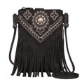 thumbnail image 1 of Bolsa de Mano Montana West PH02-208BK Gris con Flecos de Cuero 17x4x19 cm, 1 of 7