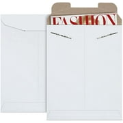 APQ Pack of 10 White Reusable Rigid Shipping Envelopes 9.75 x 12.25 Chipboard Envelopes, Document Mailers, Tab Locking