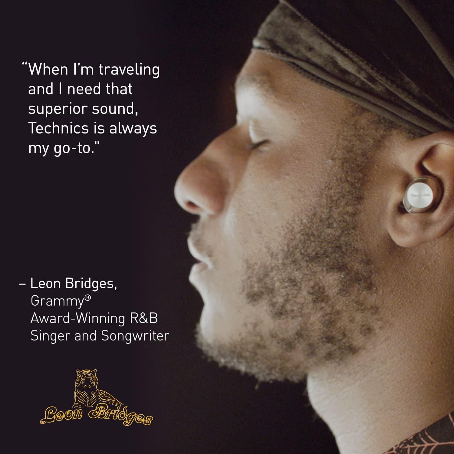 Technics EAHAZ40PK True Wireless Earbuds with 4 Silicone Earpiece Sizes, Black, Earpieces Set: XS, S, M, L