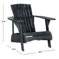 thumbnail image 6 of Safavieh Vista Outdoor Adirondack Chair w/ Wine Glass Holder - Grey, 6 of 8