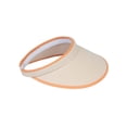 thumbnail image 3 of Top Headwear 2 Tone Cotton Clip On Visor 3 Inch Wide Brim Khaki/Orange, 3 of 4