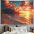 thumbnail image 2 of JRXY Sunset and Beach Tapestry - High-Quality Short Plush Wall Hanging for Home Decor Painting, 2 of 6