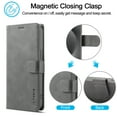 thumbnail image 2 of for iPhone 16 Pro Max Flip Wallet Case, Classic Card Slots Kickstand Strong Magnetic Premium PU Leather Drop Protective Shockproof Phone Case for iPhone 16 Pro Max, Gray, 2 of 7