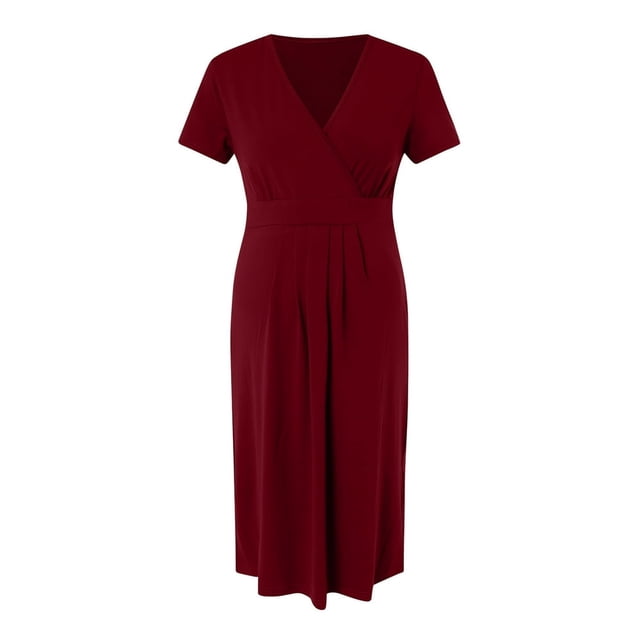 PENGXIANG Robe de Maternité Décontractée à Manches Courtes pour Femmes Enceintes Ceinture pour Allaitement
