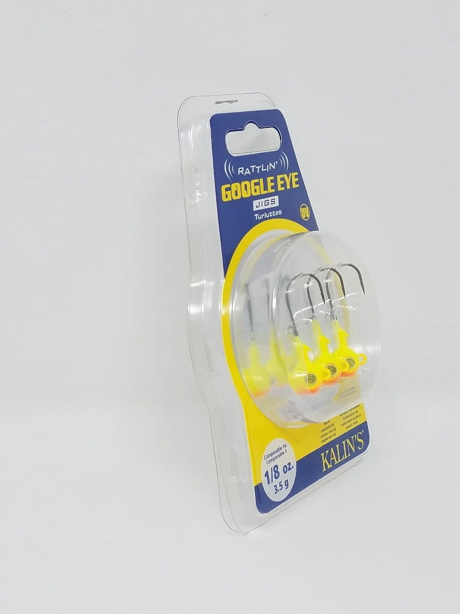 (2 pack) Acme Tackle Google Eye Rattlin Soft Plastics Fishing Jig Chart & Orange 1/8 oz. 3 Pack
