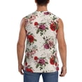thumbnail image 4 of Balery Rose Flowers Camisetas sin mangas para hombre, absorbe la humedad y protege contra el mal olor.-Large, 4 of 7