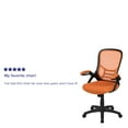 thumbnail image 6 of BizChair High Back Orange Mesh Ergonomic Swivel Office Chair with Black Frame and Flip-up Arms, 6 of 16