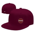 thumbnail image 4 of DouZhe Flat Brim Cap Snapback Chapeau, Aucun Signe d'Entrée Imprime Réglable Rouge Adulte Casquette de Baseball, 4 of 6