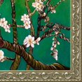 thumbnail image 3 of Tori Home Branches of an Almond Tree in Blossom by La Pastiche Framed Painting in Emerald Green, 3 of 5