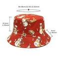 thumbnail image 3 of Santa hats Christmas Hat Fashionable Christmas Deer Snowman Print Men And Women Sunshade Christmas Fisherman Hat small santa hats, 3 of 4