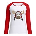 thumbnail image 3 of Puntoco Tallas grandes Mujer Manga larga Navidad Impreso O-cuello tops Camiseta Blusa Puntoco Puntoco-611, 3 of 4