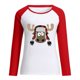 thumbnail image 3 of Pntutb Tallas grandes Mujer Manga larga Navidad Impreso O-cuello tops Camiseta Blusa Pntutb Pntutb-2721, 3 of 4