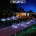 thumbnail image 6 of 8pcs 60 LED 8IN1 Solar Firework Lights Outdoor Total 480 LED Landscape Lights for Garden Party Decor, 6 of 8