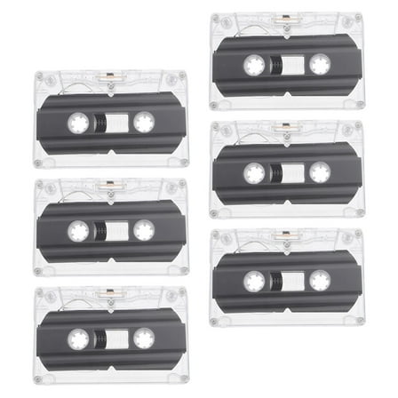 FOMIYES 6 Pcs Blank Cassette Tapes for Recording Rectangular Plastic for Family Reunions