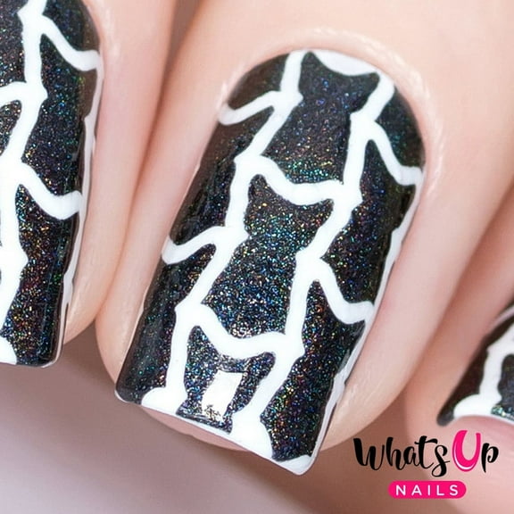 Whats Up Nails - Le Chat Noir Vinyl Stencils Nail Art Design
