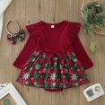 thumbnail image 2 of Zshosam Christmas Bodysuit for Baby Girl Newborn Baby Girl Christmas Bodysuit Romper Long Sleeve Christmas Bodysuit Infant Fall Clothes Size 0 3 Months,(Red 0-3 Months), 2 of 7